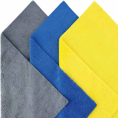 Household Microfiber Heavy Oil Cleaning Cloth Towel Gray Yellow