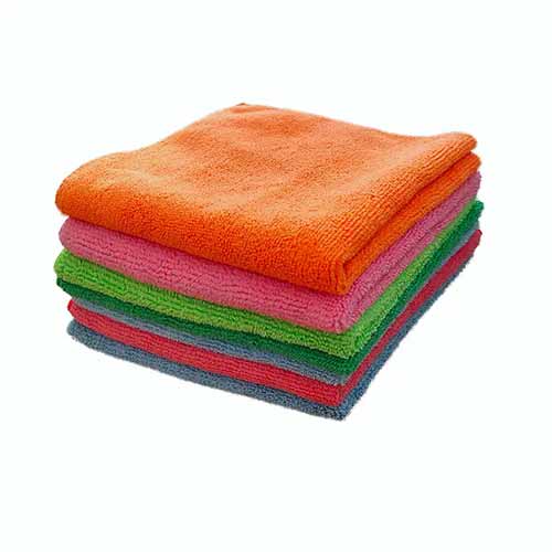 Factory direct sell 40*40cm 320gsm lint-free for perfect clean car wash towel floor glass cleaning cloth